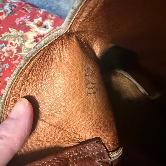 Ariat 35503 Marbled Leather Western Roper Boots Men's 10D Heritage Brown *READ - Picture 7 of 7